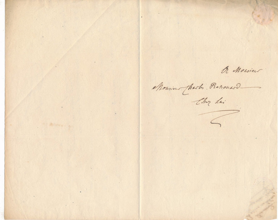 lettre adressée à Charles Renouard expédition occupation Alger colonialisme 1834