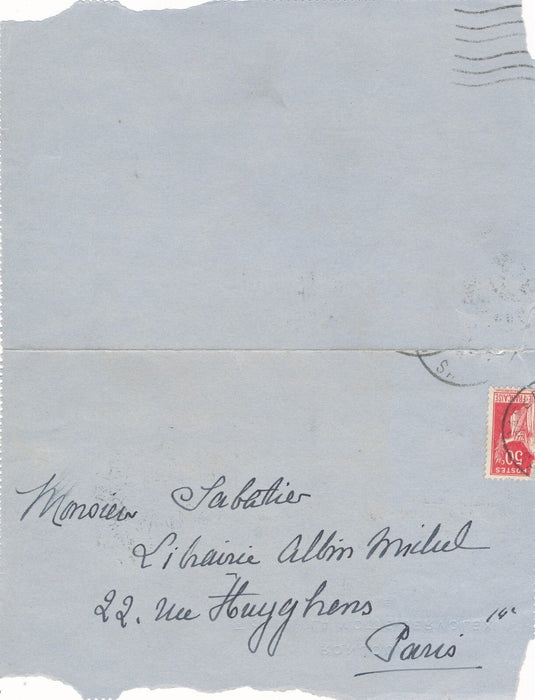 écrivain Marie-Louise PAILLERON 4 documents autographe signé résurrectionnistes