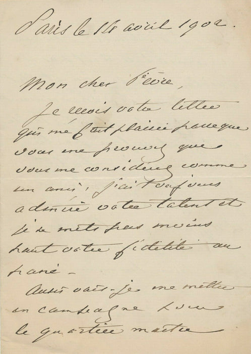 Marine Charles DUPERRE Febvre 2 lettre autographe Légion d'honneur amiral