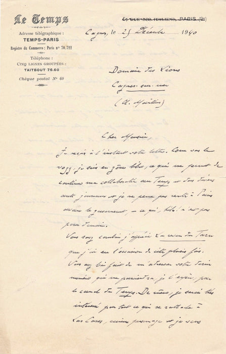 Jules Bertaut littérature correspondance 12 lettres autographes signées lot