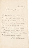 Alcide de BEAUCHESNE à Victor Renault lettre autographe signée buste Louis XVIII