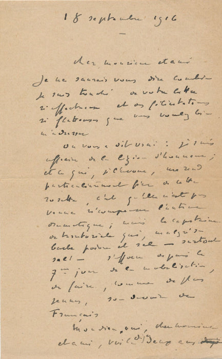 Maurice DESVALLIÈRES 2 lettres autographes poilus acteur Febvre intéressant