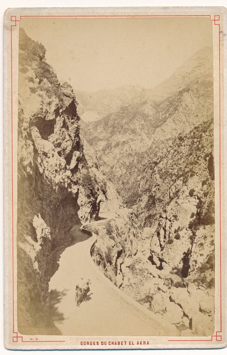 Algérie Gorges du Chabet El Kara carte cabinet photo albumine photographie