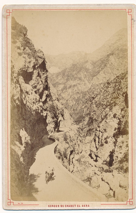 Algérie Gorges du Chabet El Kara carte cabinet photo albumine photographie