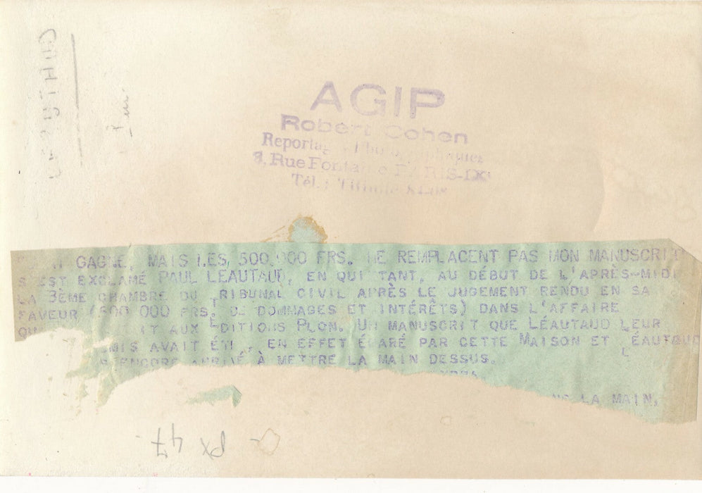 Paul LEAUTAUD (1872-1956), écrivain photo photographie procès Plon