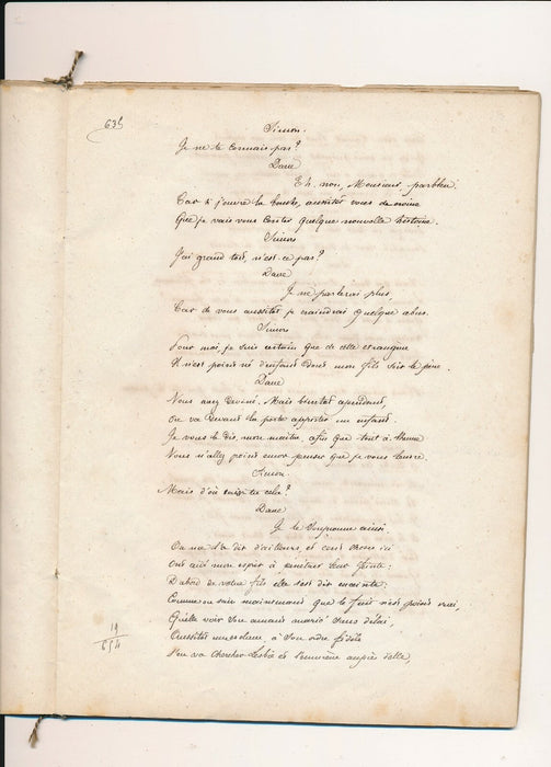 Traduction TERENCE, L’Andrienne Manuscrit signé de 43 pages in-4  comédie