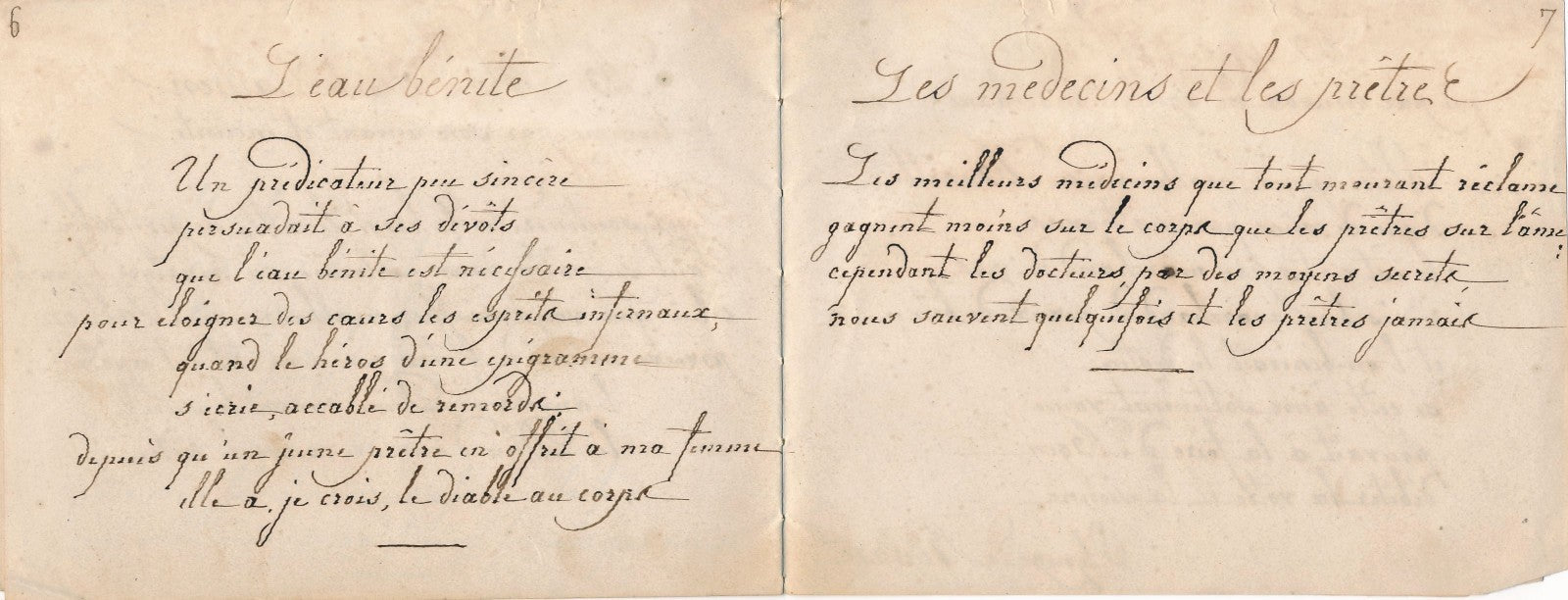 Olympe Bénazet poète manuscrit 8 poésies Eprigramme carnet relié