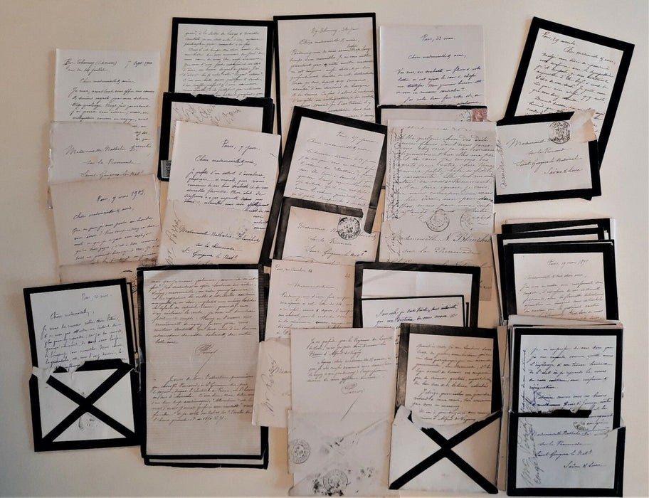 M. PERRIER professeur correspondance autographe à Nathalie BLANCHET 50 lettres 