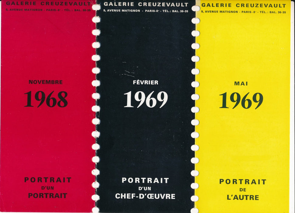galerie Creuzevault dépliant exposition collective 1969 Portrait de l’autre