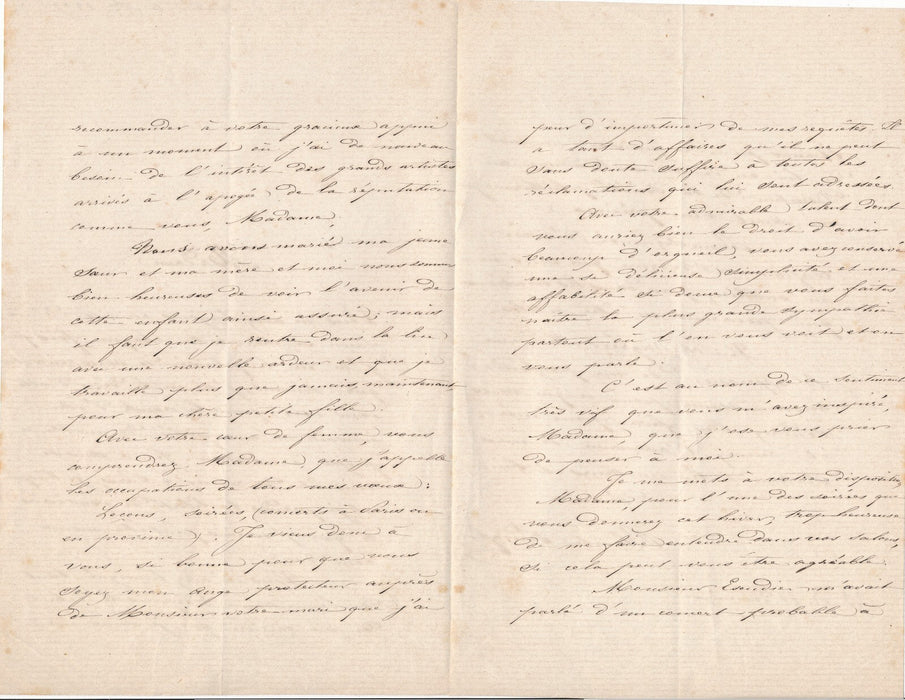 Blanche PEUDEFER opéra soprano 2 lettres autographes à Méquillet Escudier