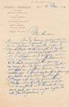 Frantz JOURDAIN à dramaturge et scénariste Henri Duvernois 4 lettres autographes
