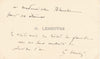Gustave LEHEUTRE avis expos et carte de visite autographe graveur gravure