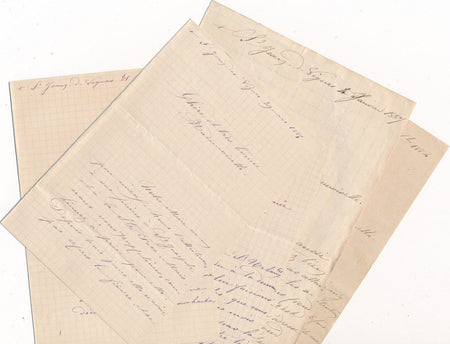 Sœur Marie Fabien à Saint Jean des Vignes Ecole du Devoir 5 lettres autographes 