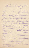 Jules ARMINGAUD compositeur 2 lettres autographes manuscrits Félicien David !