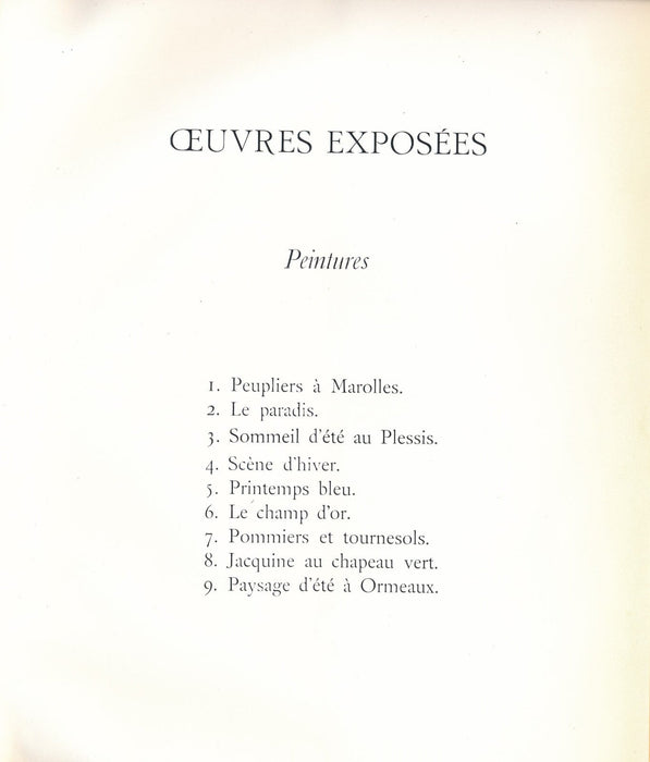 Jean COMMÈRE catalogue exposition 1963 peinture galerie Reichenbach