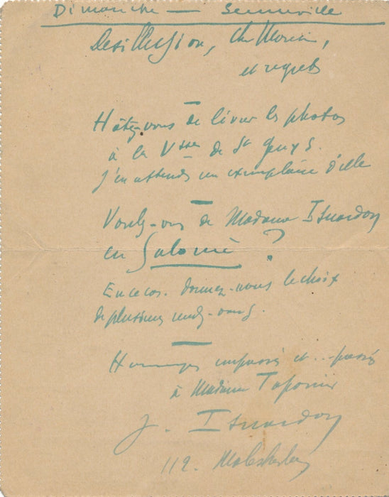 Jacques ISUARDON vtsse de Saint Genys lettre autographe signée opéra chanteur