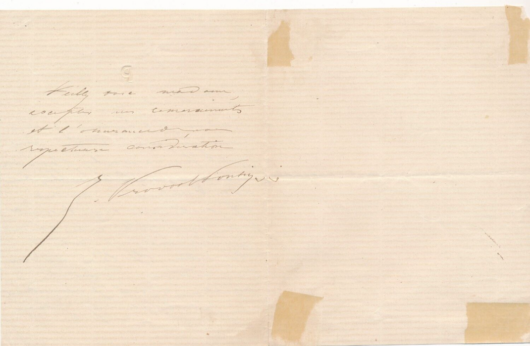 Adélaïde Zélia PONSIN Provost 2 lettres autographes Lady Tartuffe 2 Orphelines