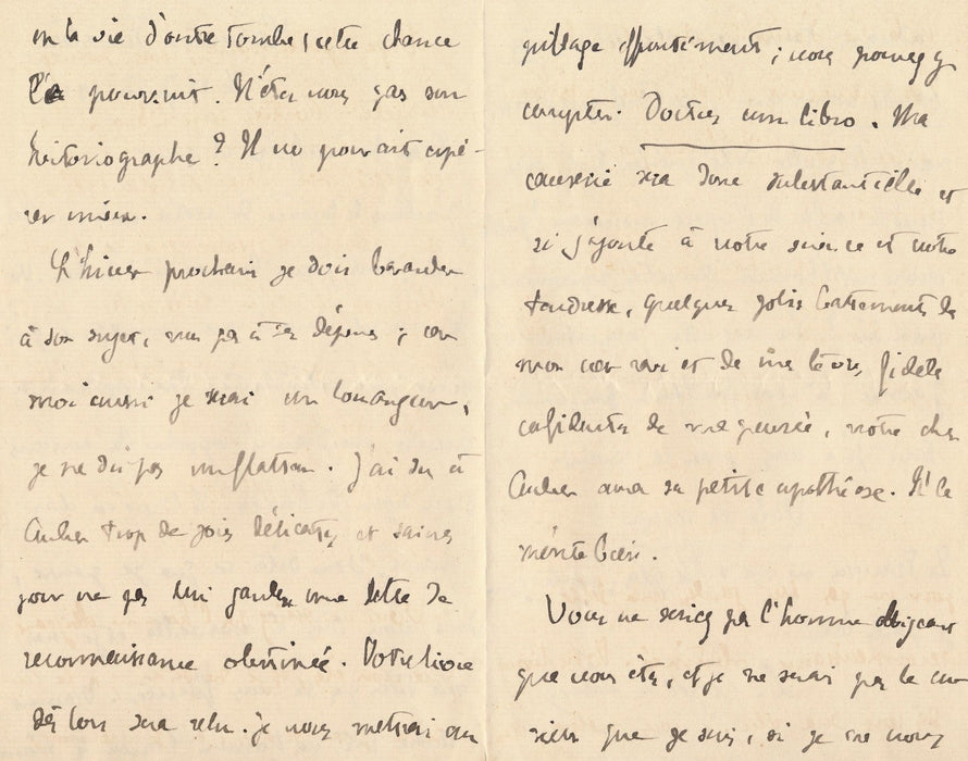 auteur Augé de Lassus Auber compositeur 2 lettres autographes signées hommage 
