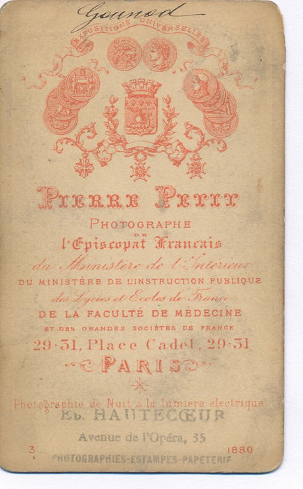 Charles GOUNOD compositeur cdv carte visite photographie photo Petit albumine