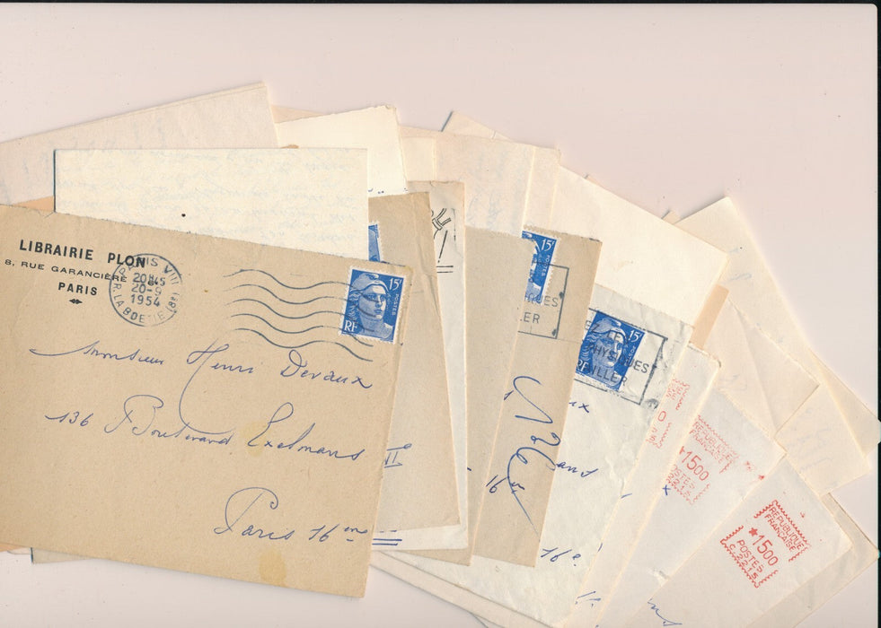Henri MASSIS 24 lettres autographes signées  ! correspondance 1954-1962