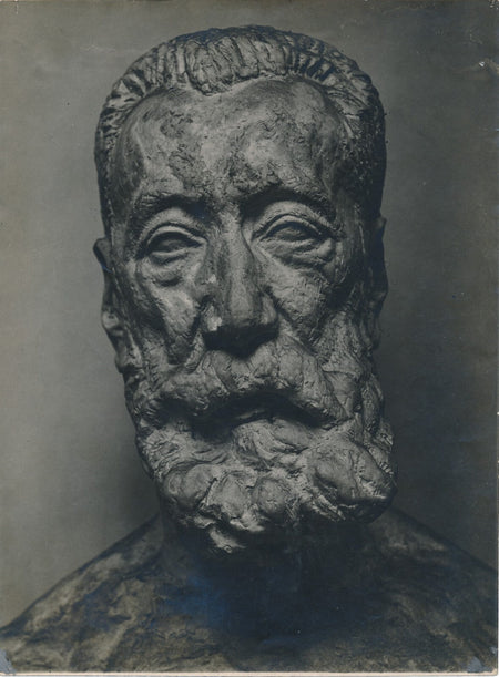 photo Anatole FRANCE par Antoine BOURDELLE légendée par le sculpteur photographi
