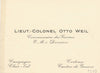Lt colonel Otto WEIL décédé en 1963 carte autographe amusant Suisse