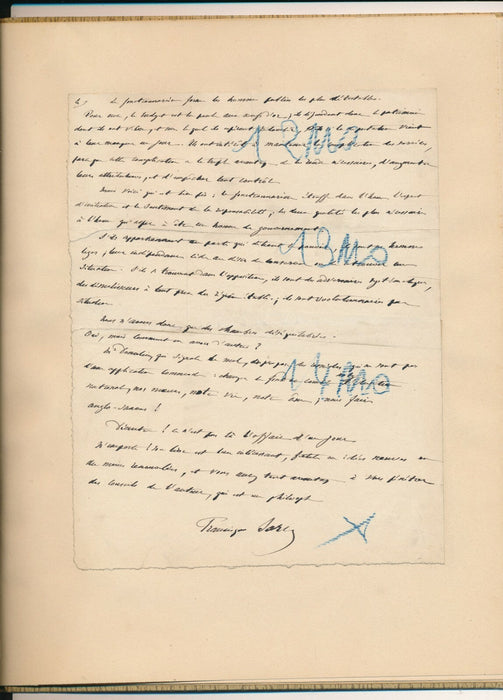 F. SARCEY manuscrit autographe signé 4 p. Jules Lemaîre Edmond Demolins anglais