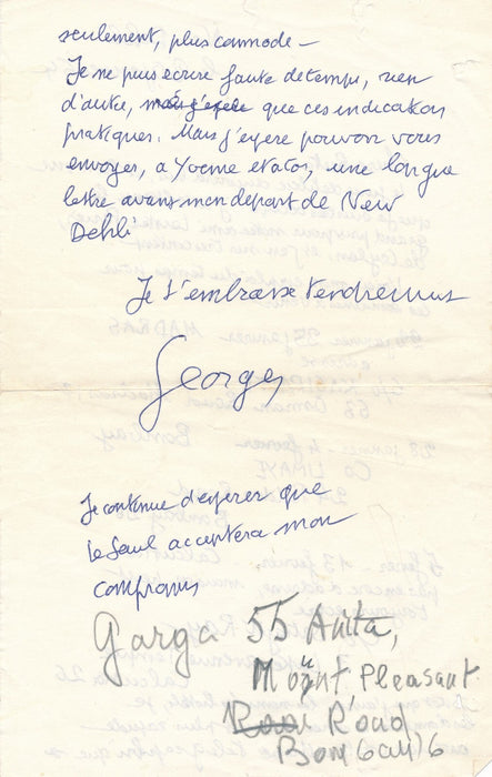 Georges SADOUL son travail ses voyages en Inde son amour pour sa femme 5 lettres