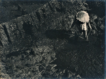 Indochine Paysan Rizière argentique époque années 40 photo