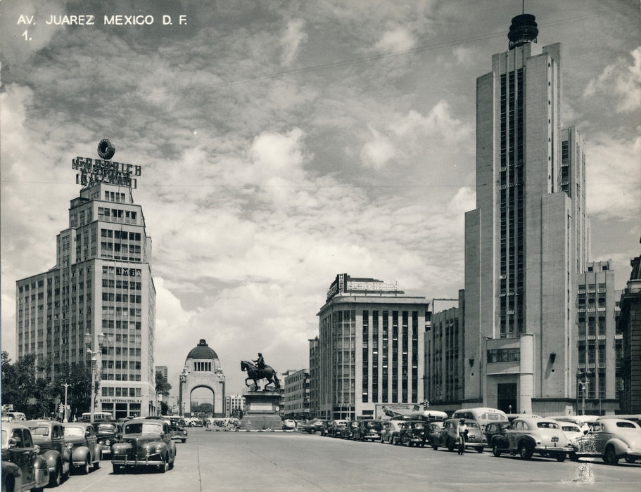 photo Avenue Juarez Mexico D. F. Mexique tirage postérieur