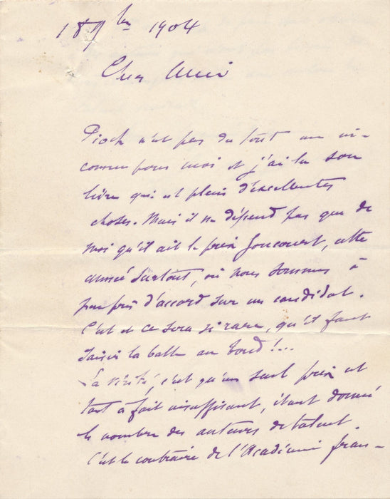 Lucien DESCAVES  2 lettres autographes raille les prix de l'Académie française