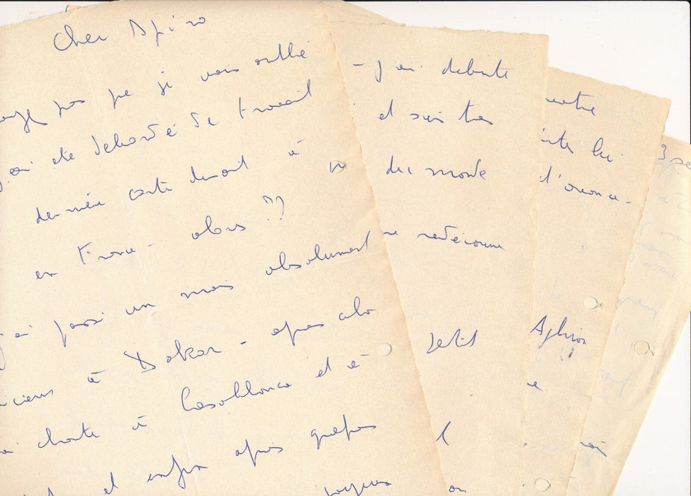 Reda CAIRE rare correspondance de 15 lettres autographes signées musique chanson