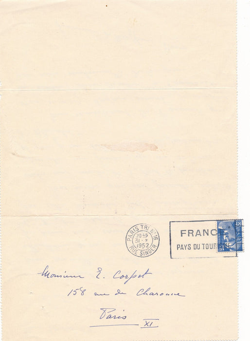 Lucienne de MEIFFREN candidate pour salon d'Hiver 2 lettres autographes signées