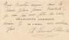 Charlotte LORMONT opéra chanteuse 2 lettres autographe signée peur élève Febvre