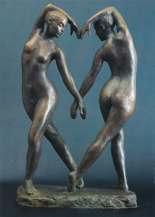 Miche SERRAZ (1925-), sculpteur lettre autographe signée carton signée