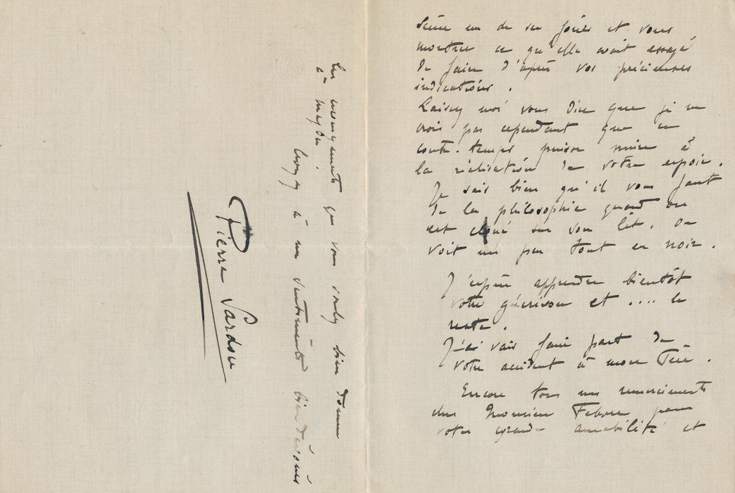 Pierre SARDOU architecte fils Victorien Sardou lettre autographe signée à Febvre