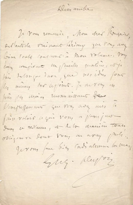 Eugène DESPOIS 3 lettres autographes signées élection Victor Hugo Viennet