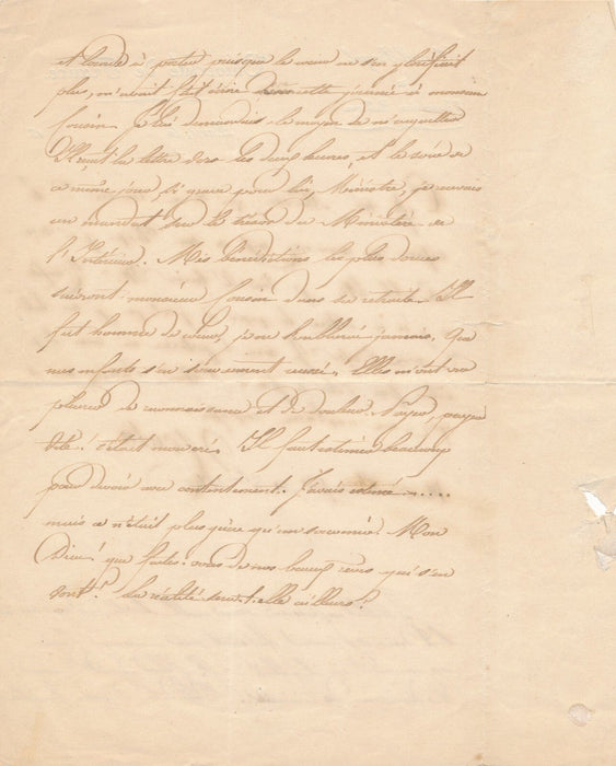 Victor COUSIN permet de s'acquitter d'une dette lettre autographe signée