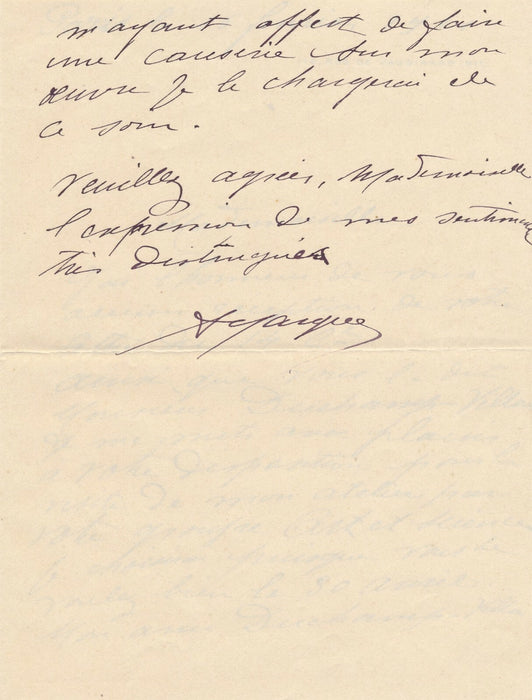 Albert MARQUE lettre autographe signée ami Duchamp Villon va faire une causerie