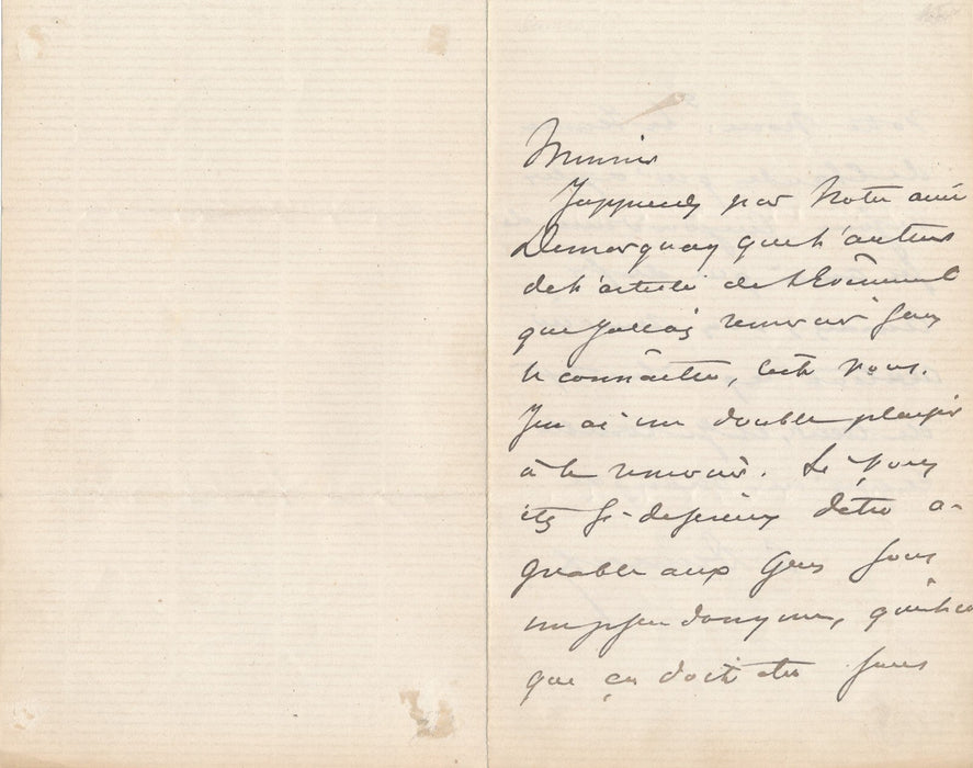 Alexandre Dumas fils Demarquay Femme de Paul lettre autographe signée
