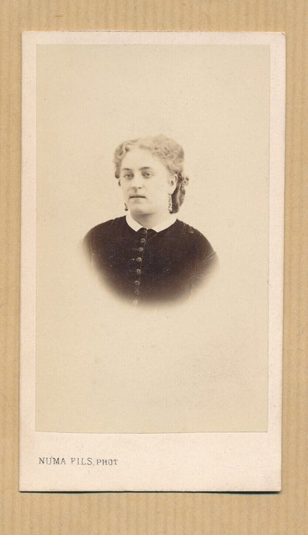 comédienne Blanche PIERSON albumine carte de visite cdv photo Numas fils