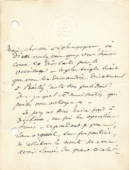 peintre Edouard DETAILLE amusante lettre à un peintre anglais exposant humour 