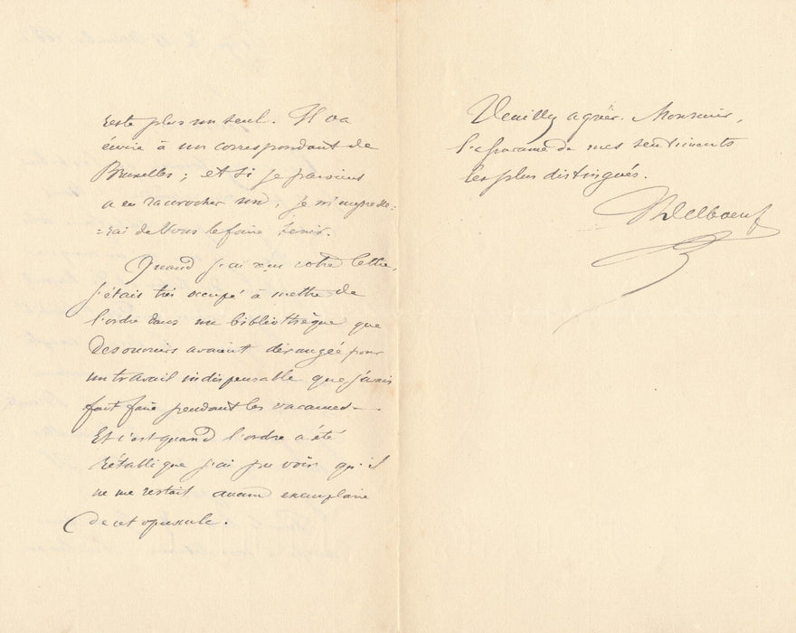 Joseph DELBOEUF Le Latin et l'esprit d'analyse lettre autographe signée1883
