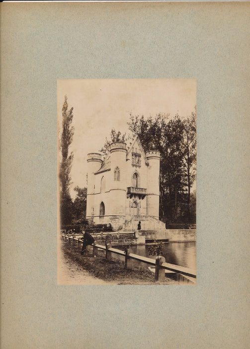 Photo Chantilly Pavillon de la Reine Blanche albumine vintage