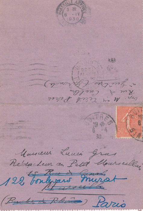 Cécile Périn lettre autographe signée La Féerie provençale Petit Marseillais