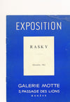 RASKY peintre brochure exposition galerie Motte Genève