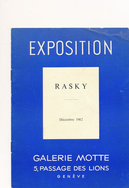 RASKY peintre brochure exposition galerie Motte Genève