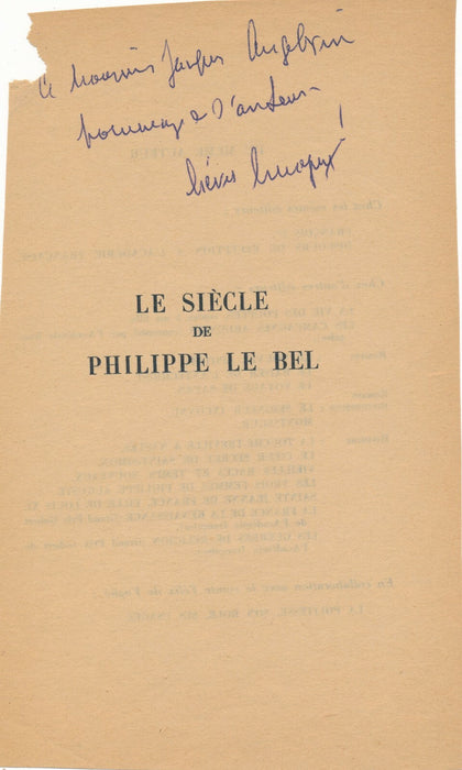 7 dédicaces autographes Conchon Daninos Lévis-Mirepoix Vialar Blancpain