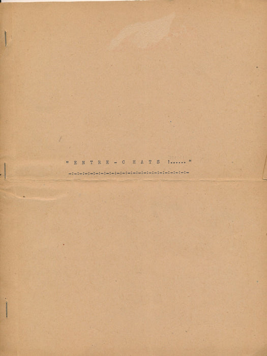 Cinéma Roger Dallier manuscrit signé 15 pages sur les chats Colette non réalisé