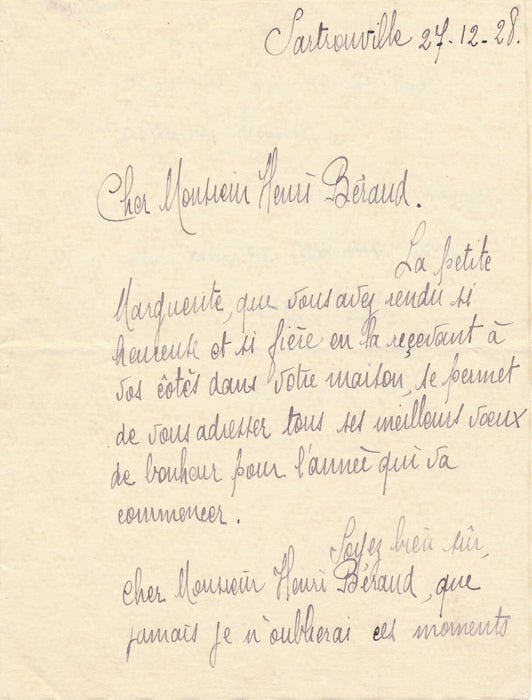 Félix PIERRE Sartrouville dessinateur 6 lettres à Henri Béraud écrivain